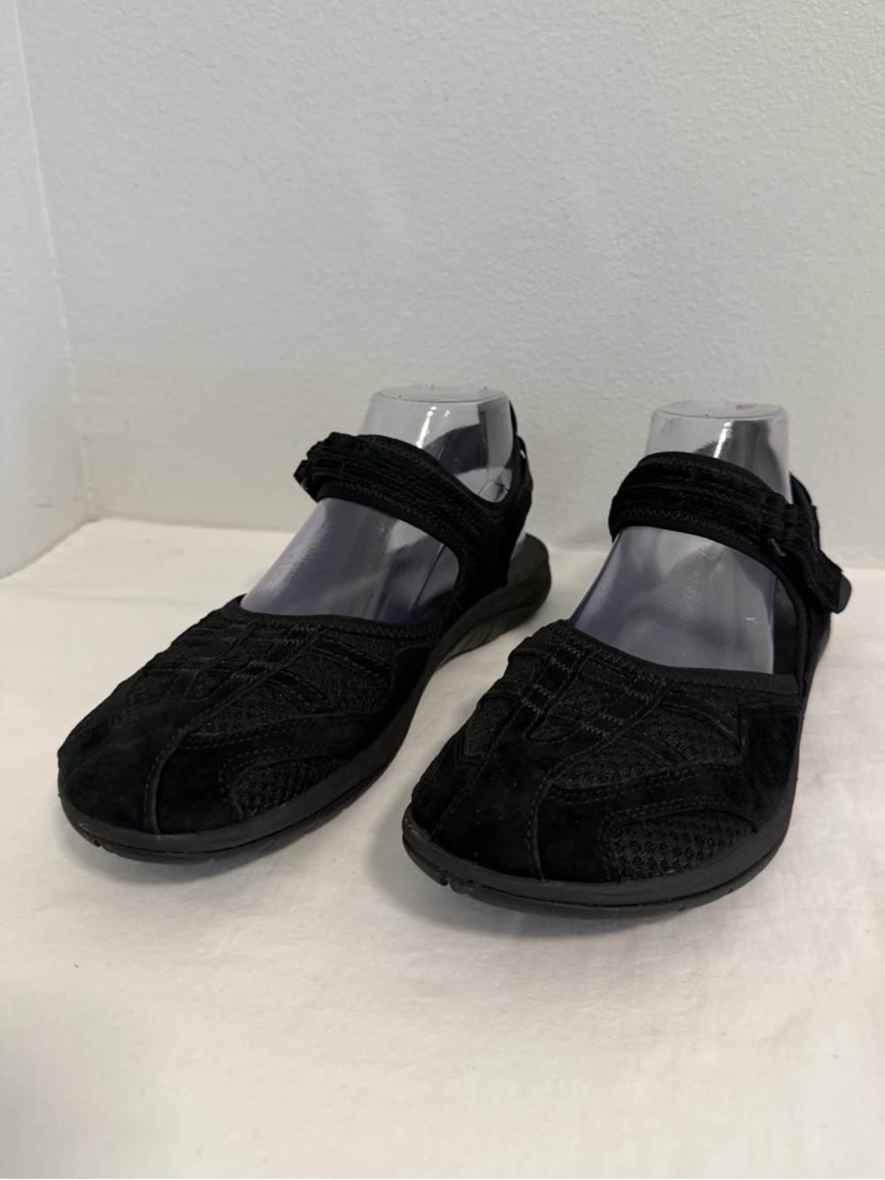 Merrell Siren Wrap2 ankle casual sandals closed toe black suede leather size 8